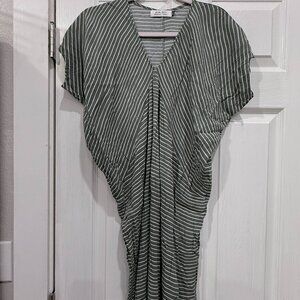 Fighting Eel Ava Sky gray stripe dress sz XS